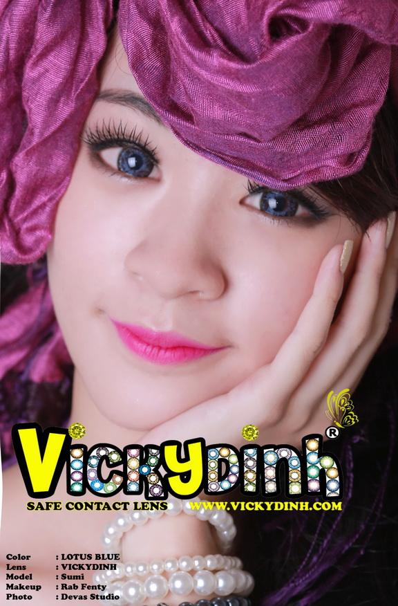 người đẹp và kính áp tròng 