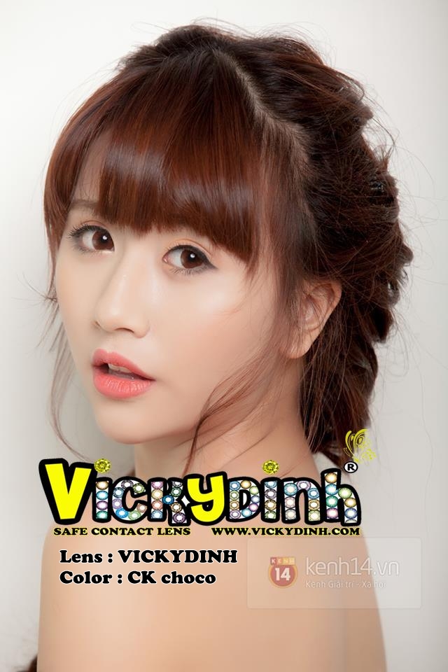 người đẹp và kính áp tròng 