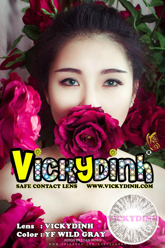 người đẹp và kính áp tròng 