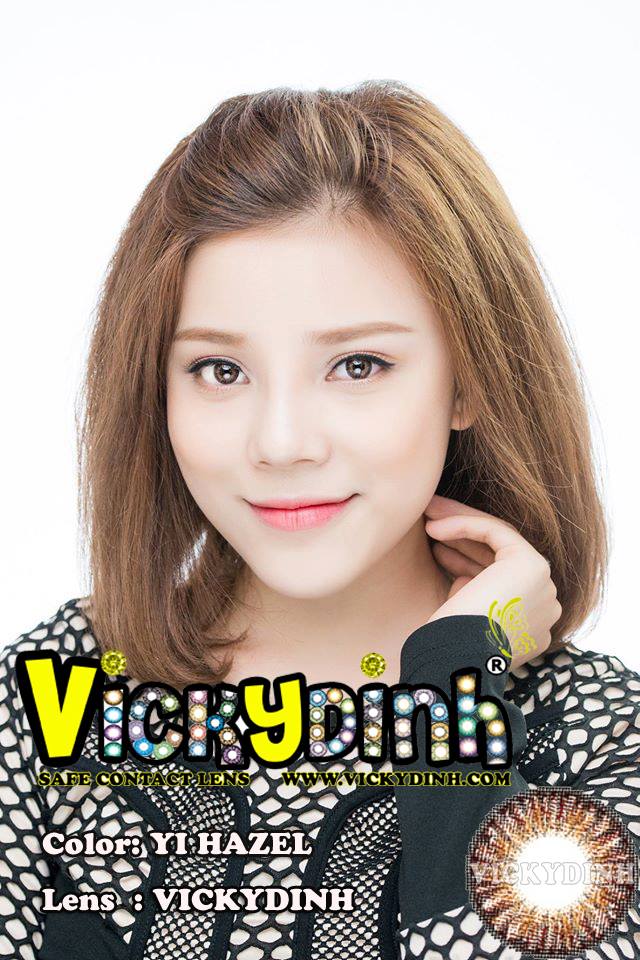 người đẹp và kính áp tròng