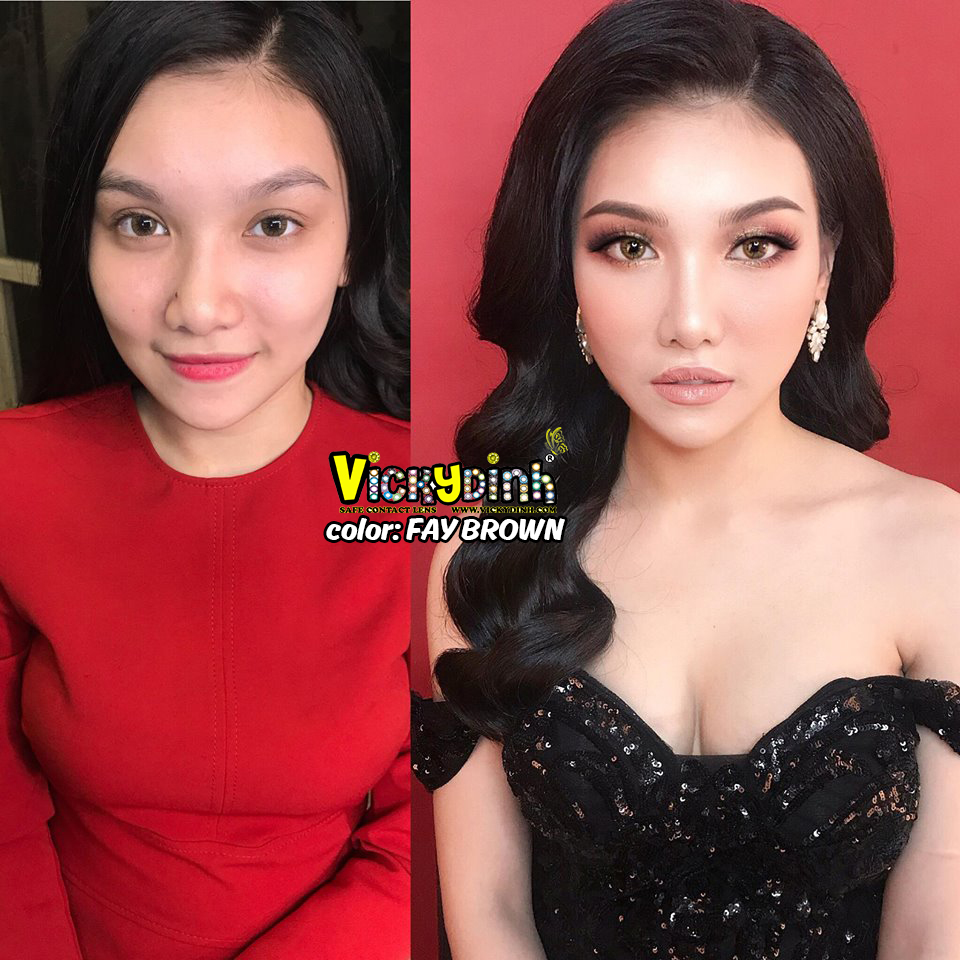 người đẹp và kính áp tròng