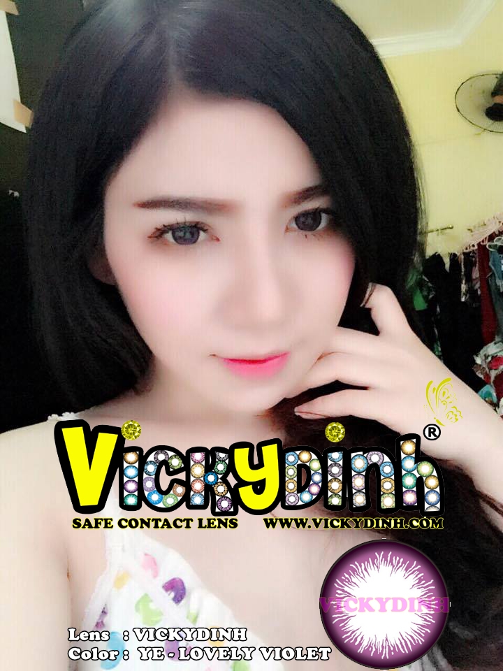 người đẹp và kính áp tròng 