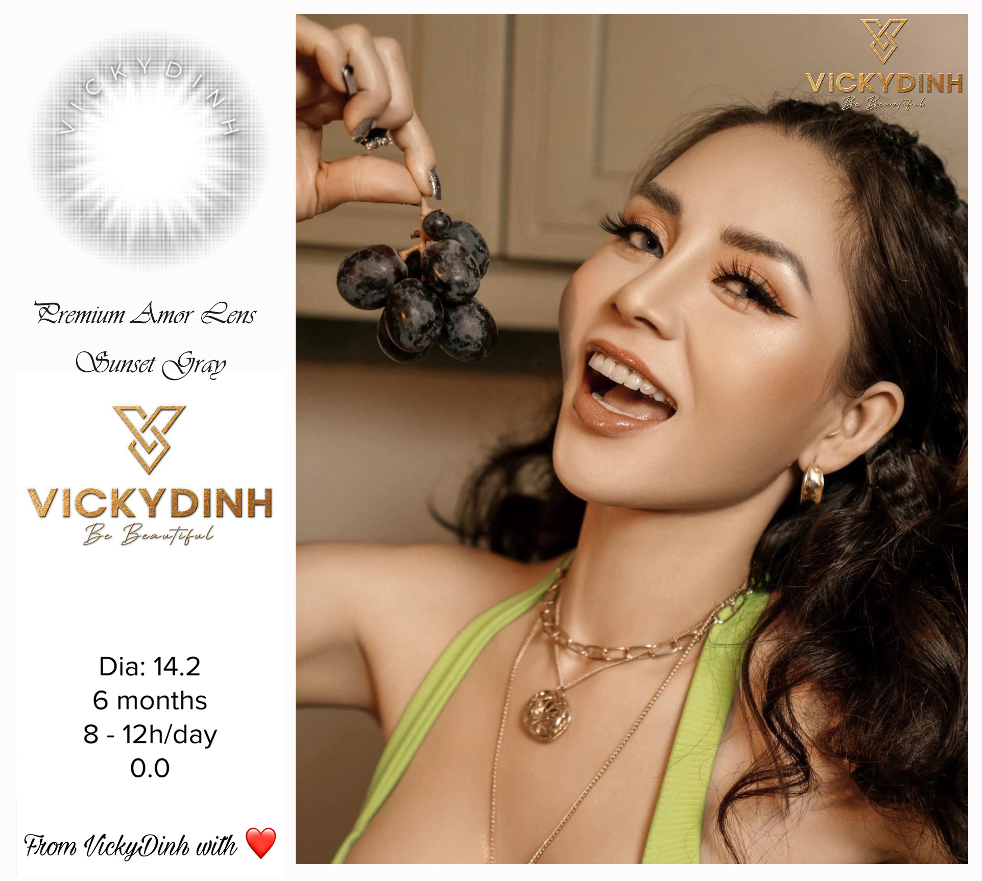 Premium Amor Lens Sunset Gray