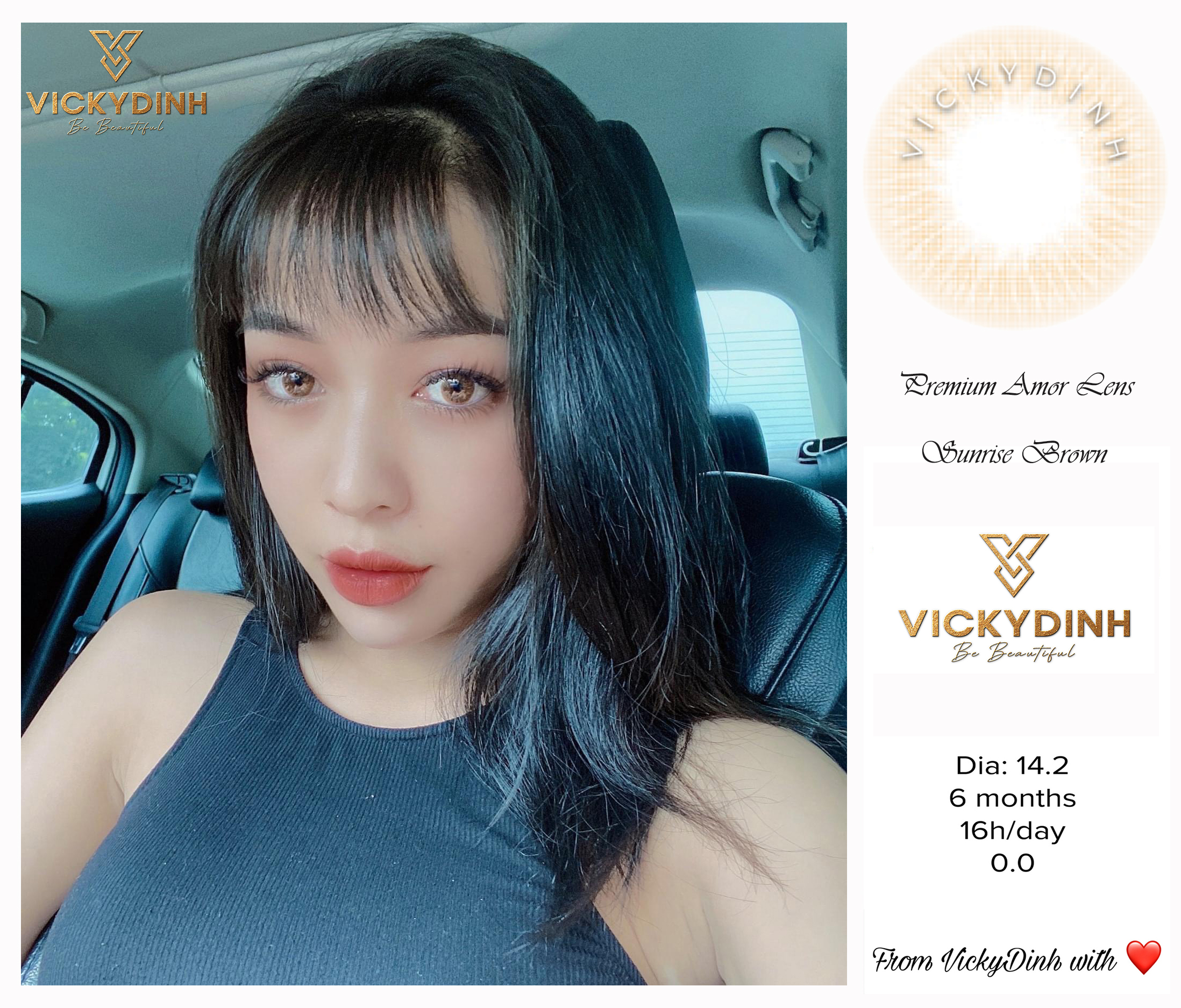 Premium Amor Lens Sunrise Brown