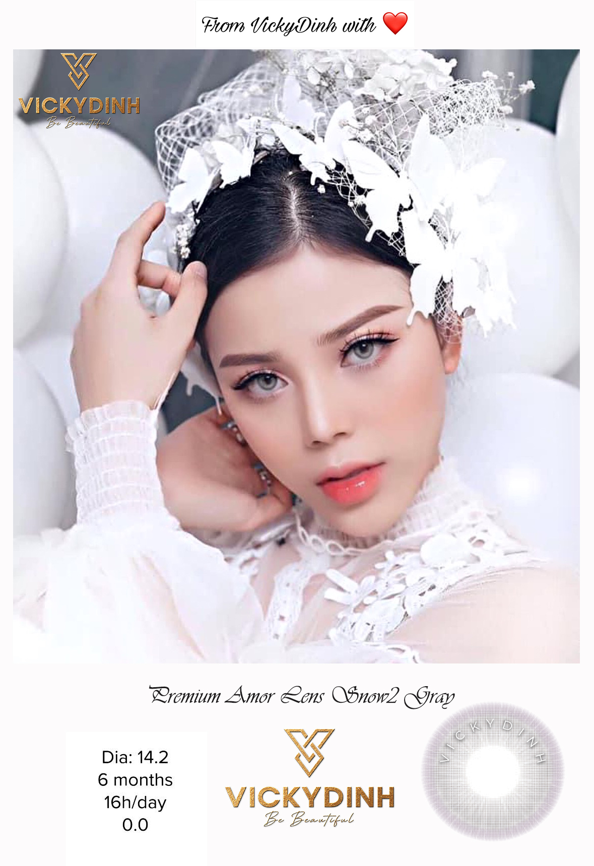 Premium Amor Lens Snow2 Gray