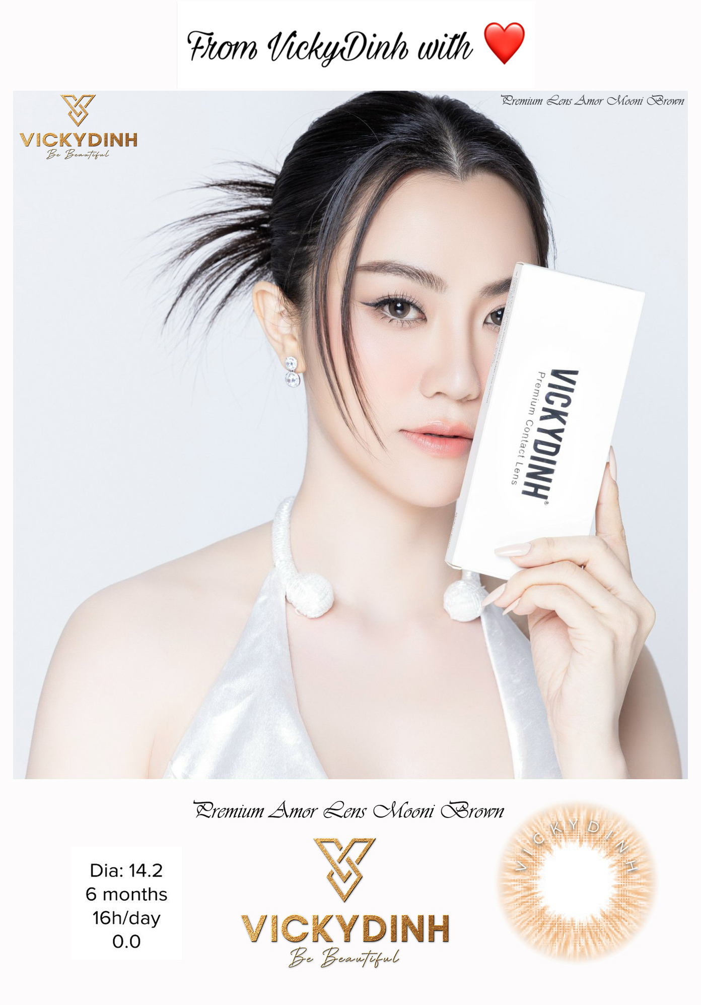 Premium Amor Lens Mooni Brown