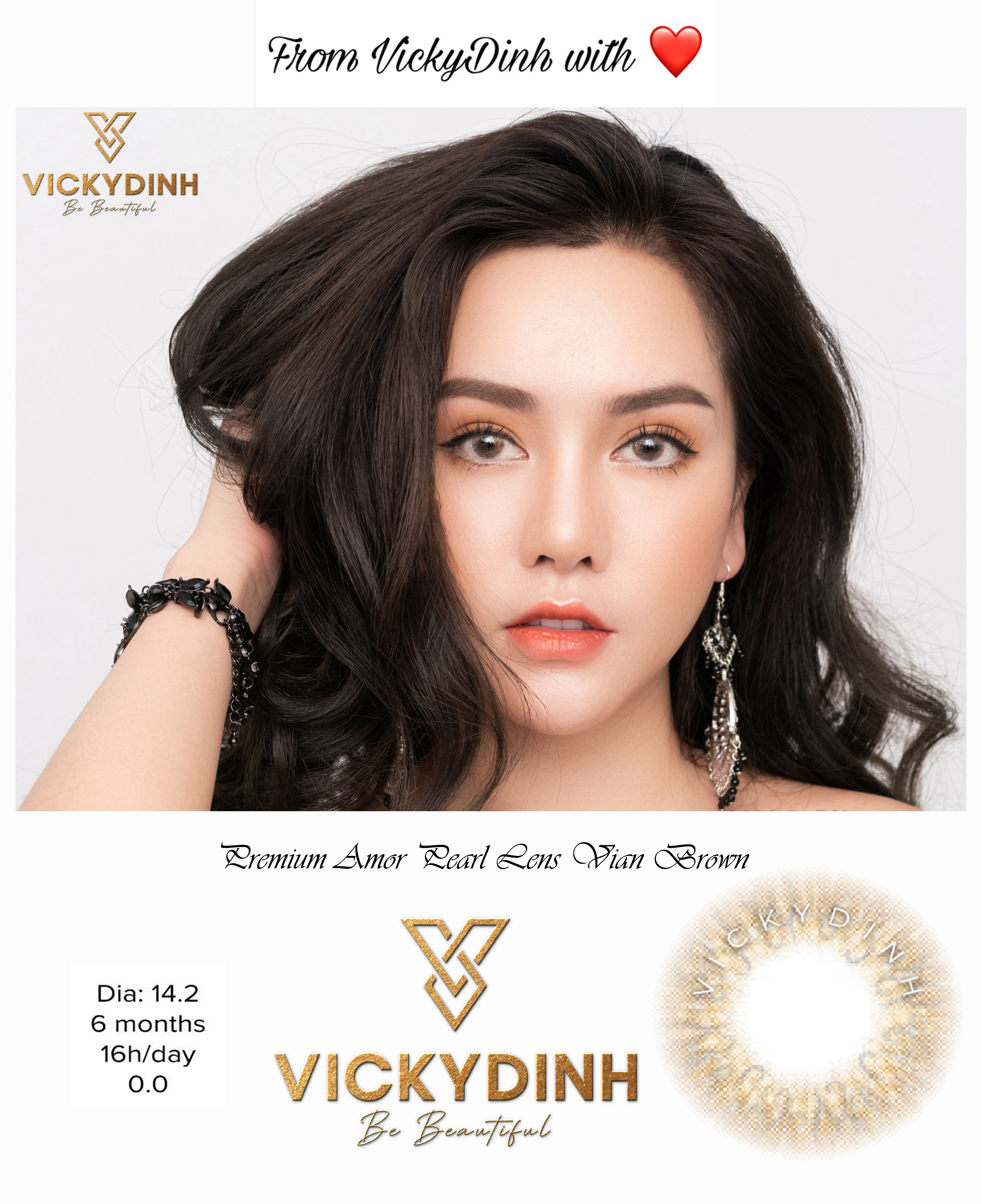 Premium Amor Pearl Lens Vian Brown