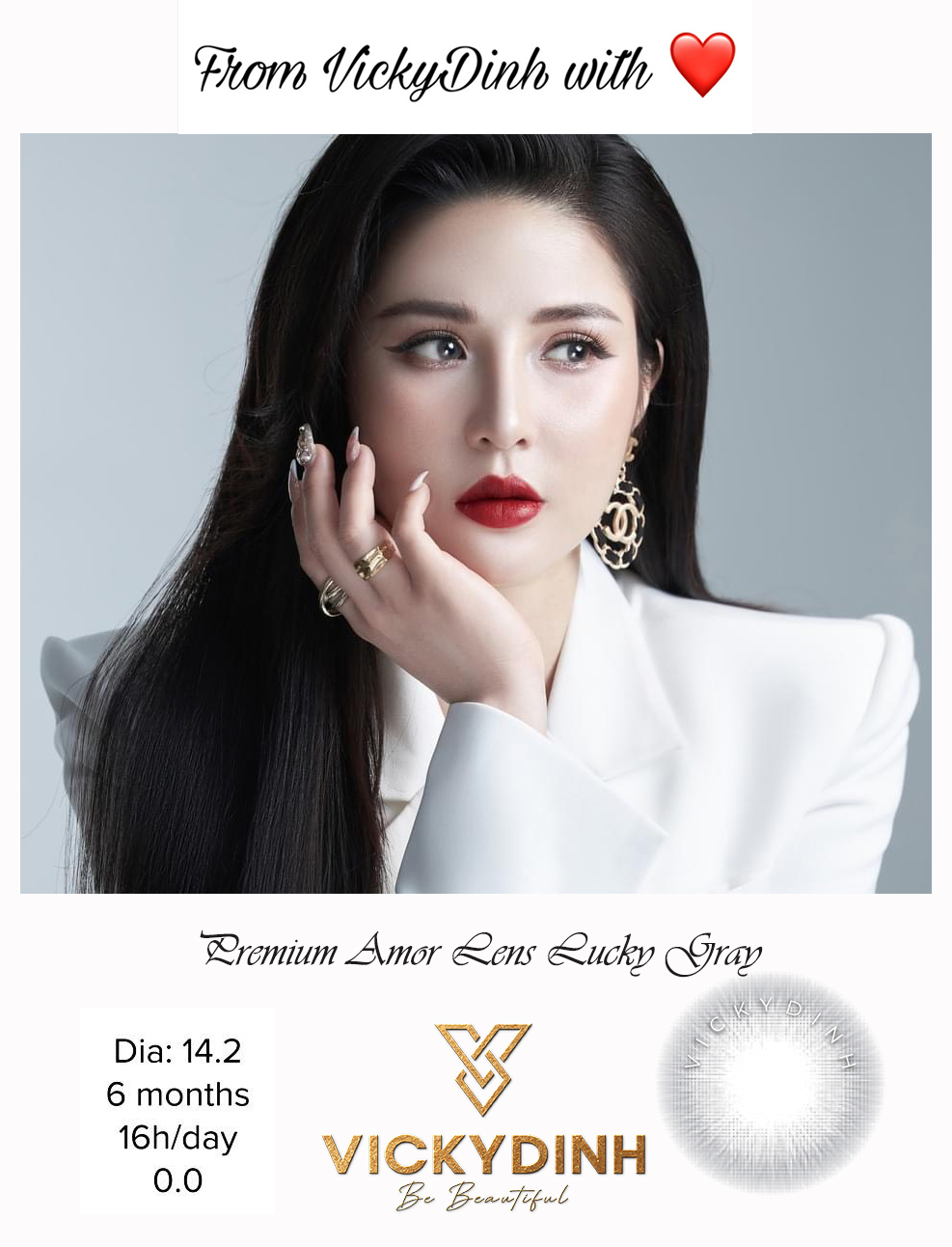 Premium Amor Lens Lucky Gray